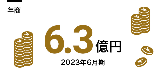 年商 6.3億円